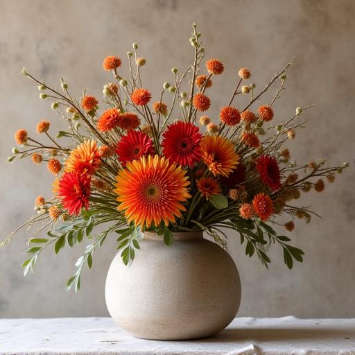 A modern arrangement of Australian native flowers